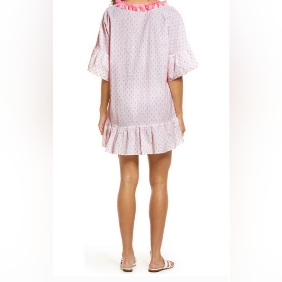 Lilly Pulitzer Kipper Cover-up Tunic Dress Tangelo neon clip Women's L/XL - Picture 3 of 12